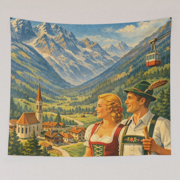Item preview, Holidays in Tyrol, vintage advertising poster designed and sold by Mauswohn.