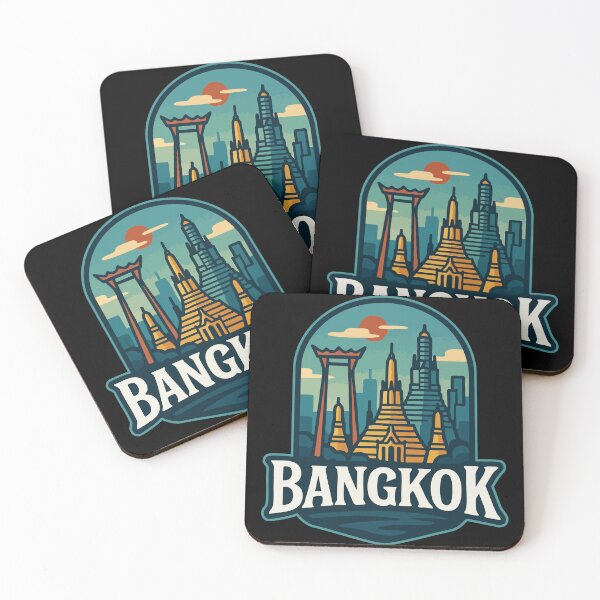 Item preview, Bangkok Thailand Travel Retro designed and sold by TomFrontierArt.