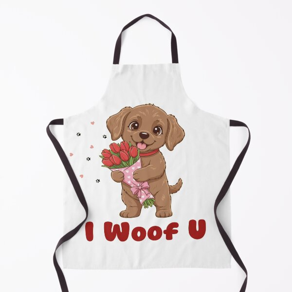 Item preview, I Woof U Chesapeake Bay Retriever Puppy with Flowers – Sweet Dog Love Design designed and sold by The Real Life Symphony.