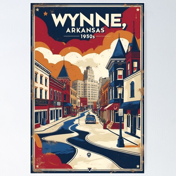 Item preview, Wynne Arkansas USA Vintage Travel Tourism designed and sold by TravelersGems.