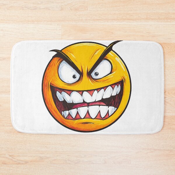 Item preview, Evil Grinning Emoji with Sharp Teeth - Horror Smiley Face Sticker Art designed and sold by DesignArtist.ia.