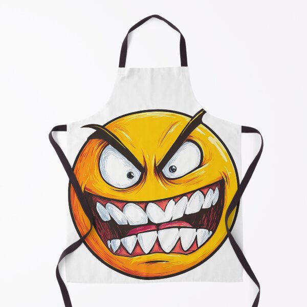 Item preview, Evil Grinning Emoji with Sharp Teeth - Horror Smiley Face Sticker Art designed and sold by DesignArtist.ia.