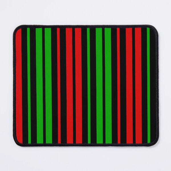 Item preview, Red Green Stripes On Black Pattern Design designed and sold by PatternTitan.