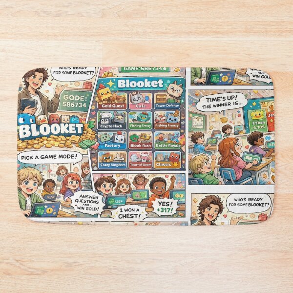 Item preview, Learning Is a Game – Fun Classroom Comic About Blooket designed and sold by Mirosi-S.