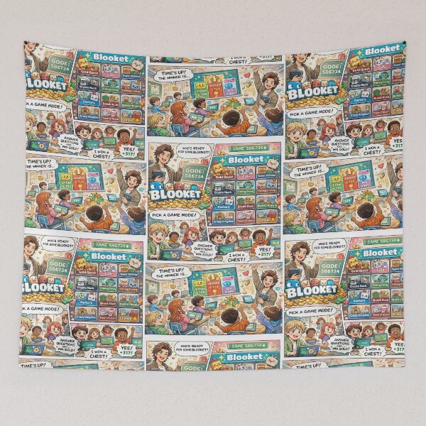 Item preview, Learning Is a Game – Fun Classroom Comic About Blooket designed and sold by Mirosi-S.