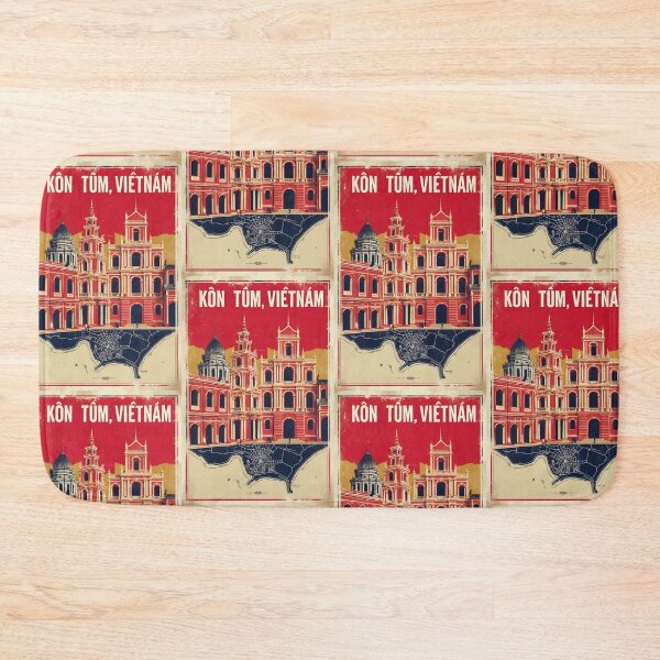 Item preview, Kon Tum Vietnam 1950s Retro Poster Tourism designed and sold by TravelersGems.