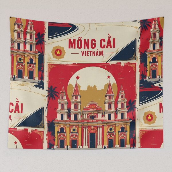 Item preview, Mong Cai Vietnam 1950s Retro Poster Tourism designed and sold by TravelersGems.