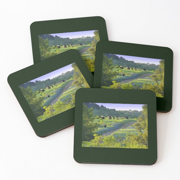 Item preview, Cows amongst Bluebonnets designed and sold by Vaengi.