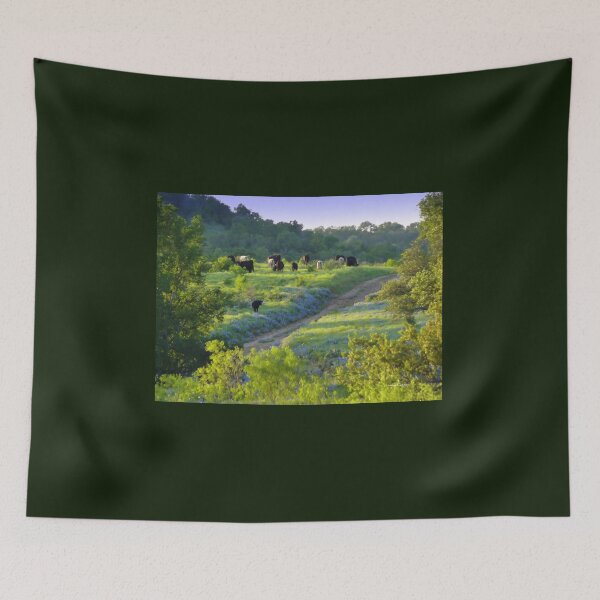 Item preview, Cows amongst Bluebonnets designed and sold by Vaengi.