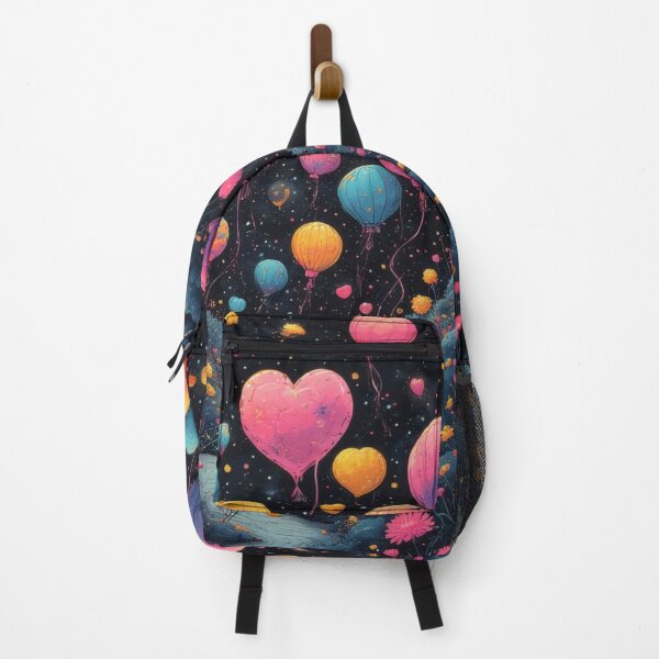 Item preview, Nightscape with balloons and river of flowers designed and sold by Mianku | Für das Leben.