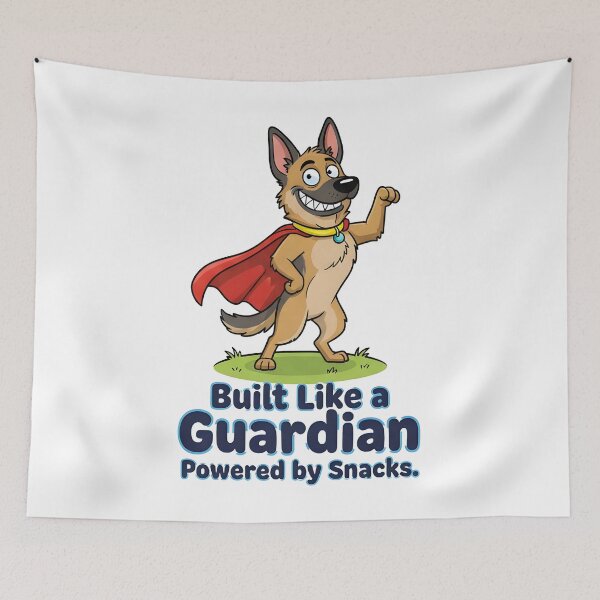 Item preview, Funny Kawaii German Shepherd Cartoon Dog Illustration designed and sold by Uglyandcute.