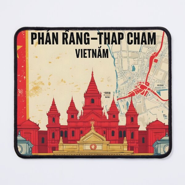Item preview, Phan Rang Thap Cham Vietnam 1950s Retro Poster Tourism designed and sold by TravelersGems.