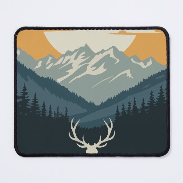 Item preview, JACKSON HOLE Modern Travel Art – Mountain Adventure Illustration designed and sold by MarkedArtPrints.