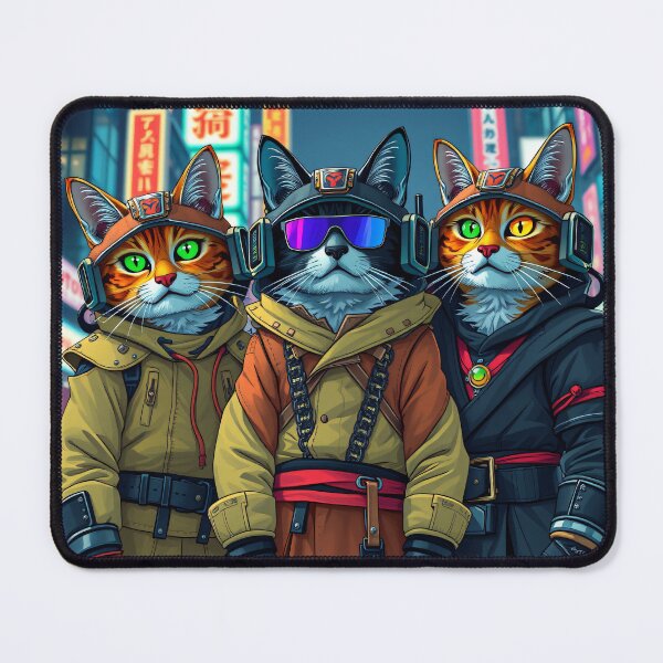 Item preview, Atomic Samurai Cat Squad designed and sold by MooDigitalArt.