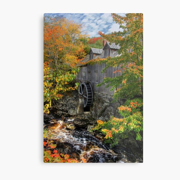 Fall at Sable River Mill Metal Print