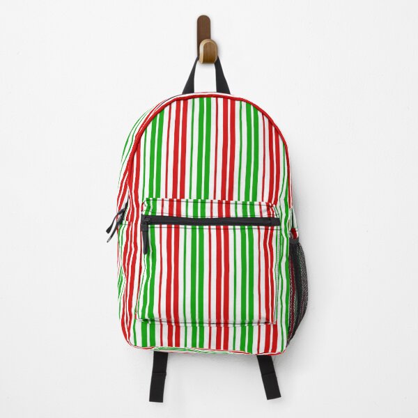 Item preview, Red Green Stripes On White Pattern Design  designed and sold by PatternTitan.