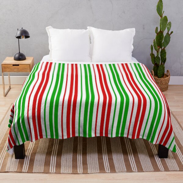 Item preview, Red Green Stripes On White Pattern Design designed and sold by PatternTitan.