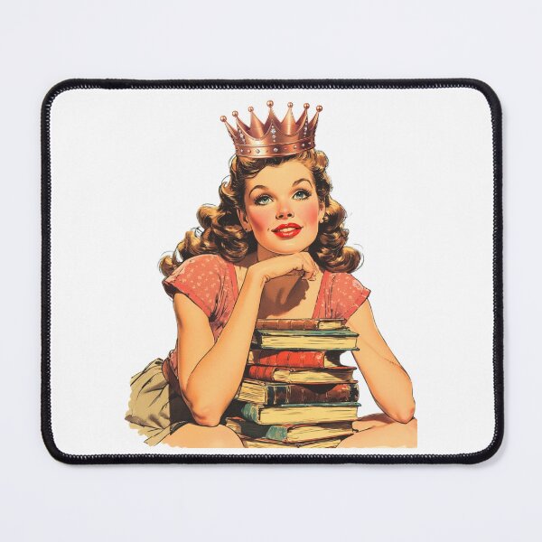 Item preview, Girl Sitting on Books Illustration – Book Lover Academic Aesthetic Art designed and sold by crizzysketch.