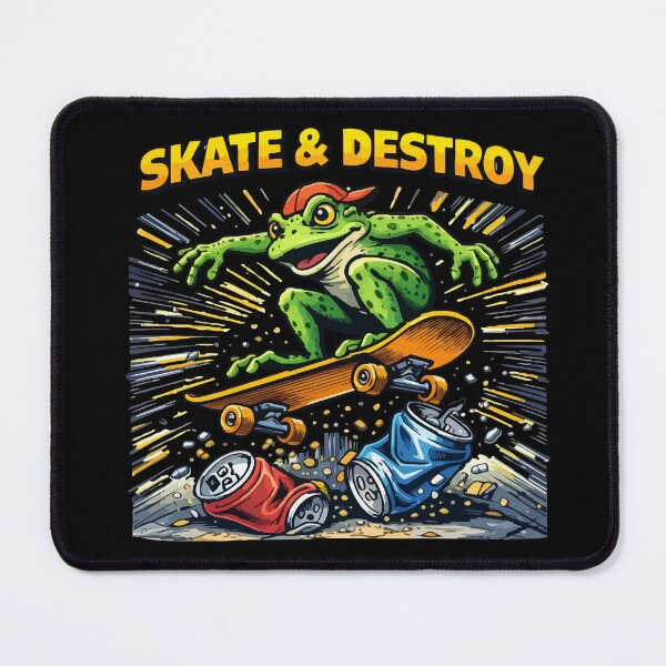 Item preview, Skate & Destroy Frog – Park Legend Skateboarding Cartoon designed and sold by BeetleDots.