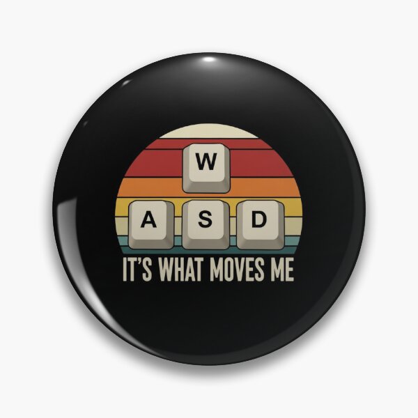 Item preview, WASD It's What Moves Me Retro Sunset Gamer designed and sold by MotivaChic.