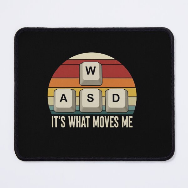 Item preview, WASD It's What Moves Me Retro Sunset Gamer designed and sold by MotivaChic.