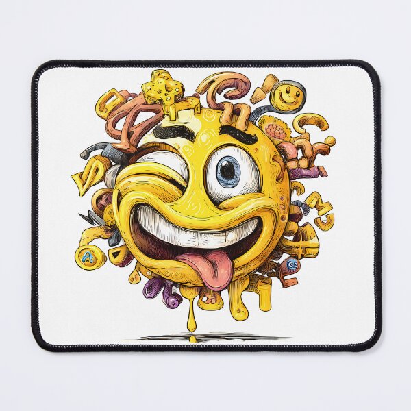 Item preview, Crazy Detailed Emoji Illustration - Street Art Smiley Face with Steampunk Elements designed and sold by DesignArtist.ia.