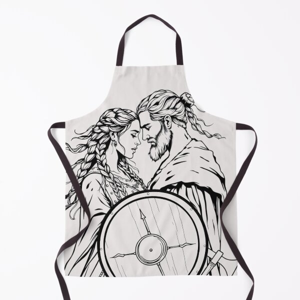 Item preview, Norse Warrior Lovers Line Art designed and sold by The KarmIQsphere Collective.