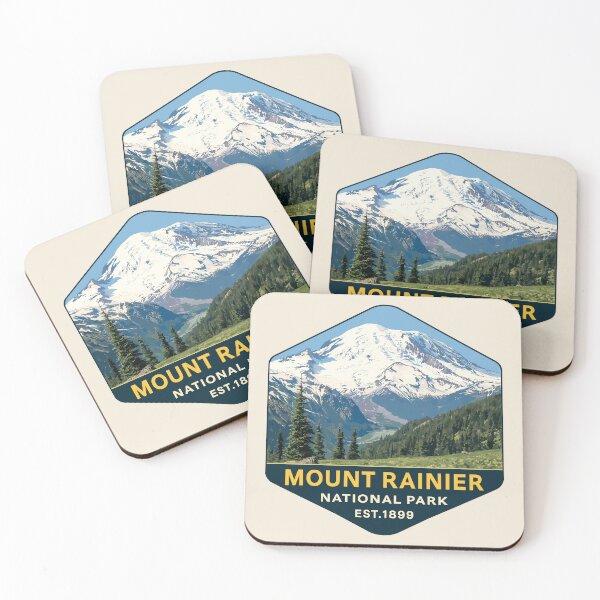 Item preview, Mount Rainier National Park Retro Sticker designed and sold by Gideon Emmerich.