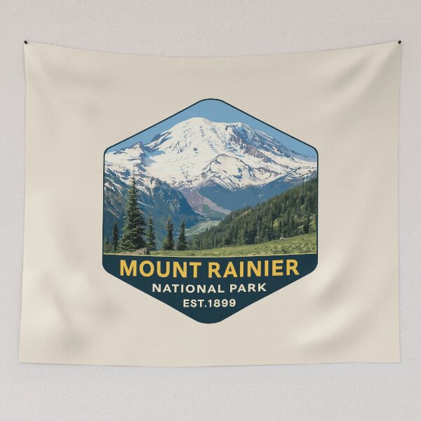 Item preview, Mount Rainier National Park Retro Sticker designed and sold by Gideon Emmerich.