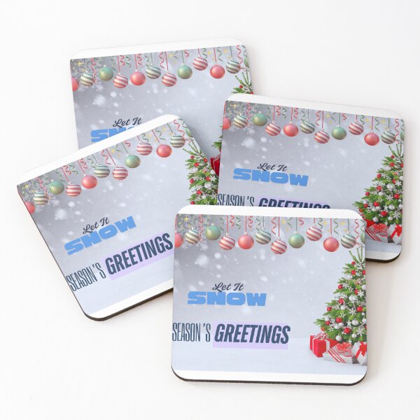 Item preview, Season’s Greetings Christmas Wall Art – Let It Snow Holiday Tree Design designed and sold by Art Empire 33 | Funny Pet Art & Gift Designs for Stickers and Wall Art.
