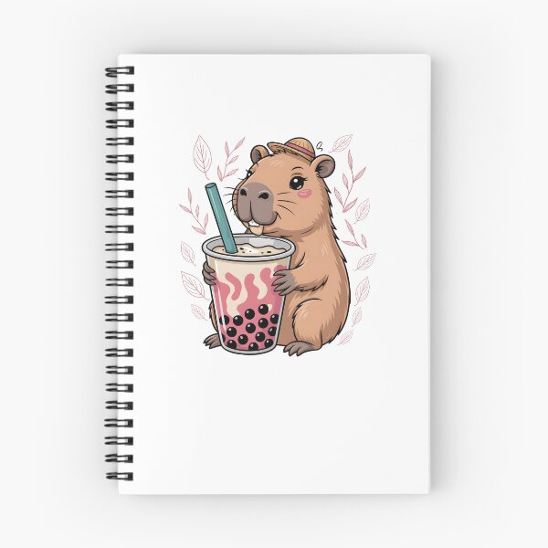 Item preview, Cute Capybara Loves Drinking Bubble Tea designed and sold by belladesign7.