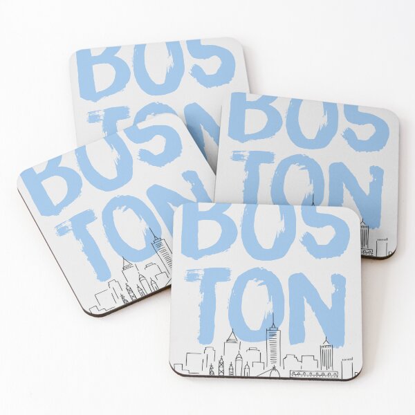 Item preview, BOSTON TRAVEL ART – Modern City Skyline Illustration designed and sold by MarkedArtPrints.