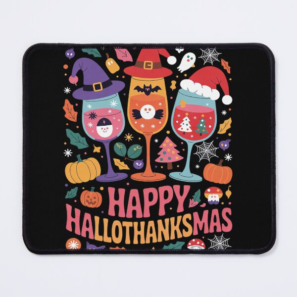 Item preview, Halloween Thanksgiving Christmas Happy Hallothanksmas Funny designed and sold by InspiredFoul.