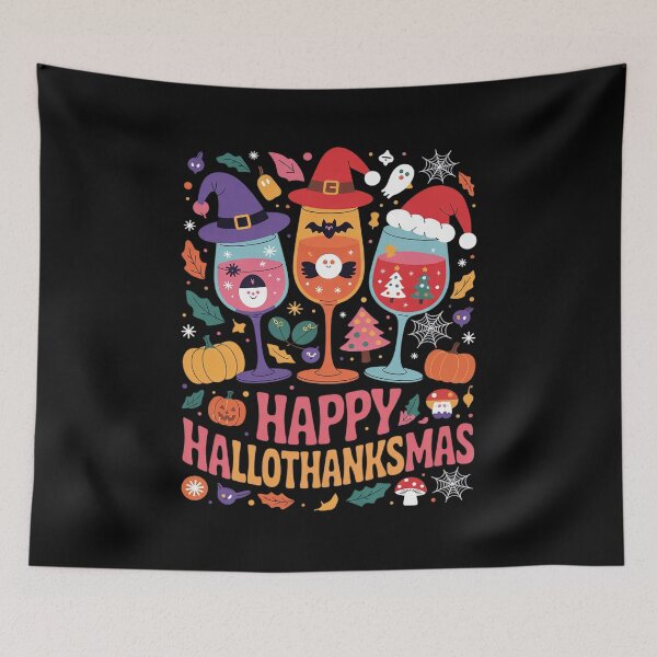 Item preview, Halloween Thanksgiving Christmas Happy Hallothanksmas Funny  designed and sold by InspiredFoul.