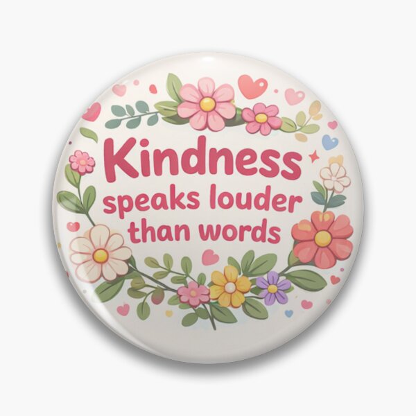 Item preview, Kindness Speaks Louder Than Words | Floral Positive Quote Art designed and sold by Al-Ziyyel Studio✨.
