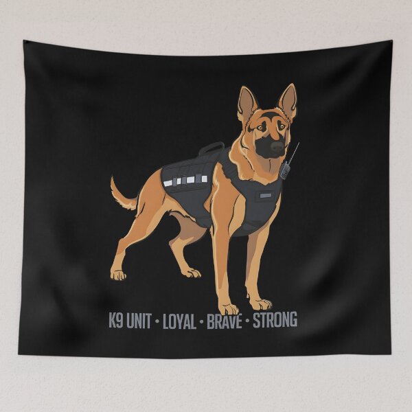 Item preview, Funny K9 German Shepherd Cartoon Dog Illustration designed and sold by Uglyandcute.
