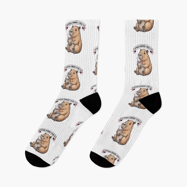 Item preview, Cute Capybara Loves Drinking Bubble Tea designed and sold by belladesign7.