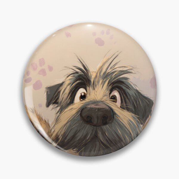 Item preview, Briard Peeking over Wall 01 designed and sold by Elisabeth Lucas.