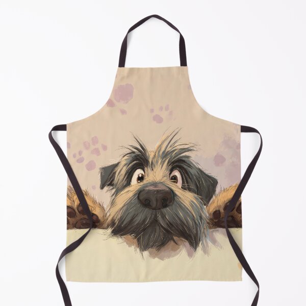 Item preview, Briard Peeking over Wall 01 designed and sold by Elisabeth Lucas.