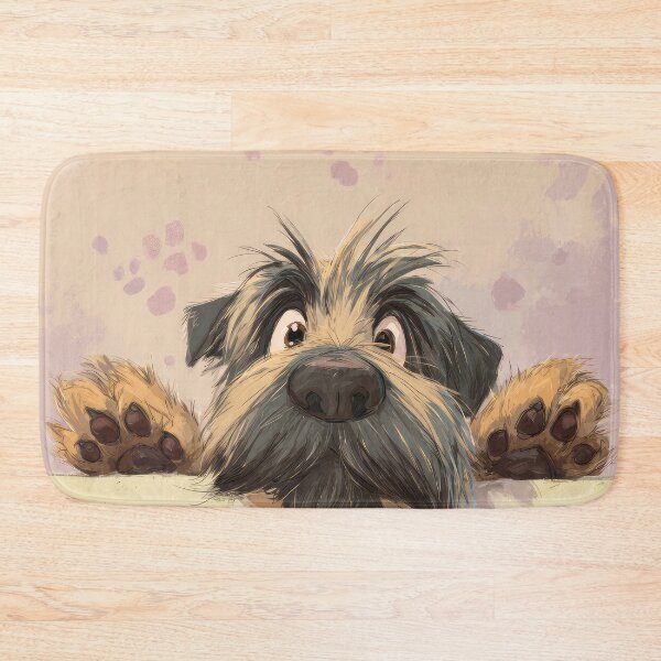 Item preview, Briard Peeking over Wall 01 designed and sold by Elisabeth Lucas.
