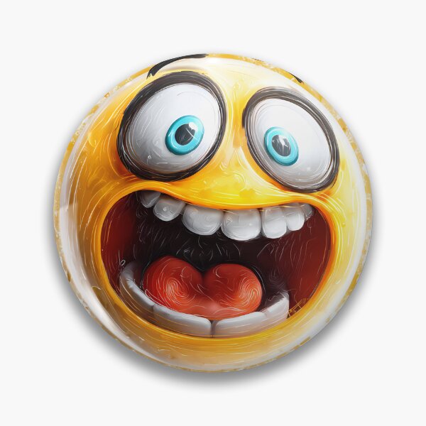 Artikelvorschau, Hyperrealistische, aufgeregte 3D-Emojis – verrücktes, fröhliches Gesicht mit übertriebenem Ausdruck entworfen und verkauft von DesignArtist.ia.