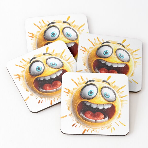 Item preview, Hyper-Realistic Excited 3D Emoji - Crazy Happy Face Exaggerated Expression Art designed and sold by DesignArtist.ia.