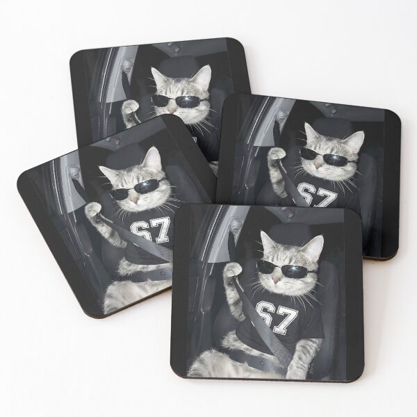 Item preview, 67 Cat Wearing Sunglasses Gen Alpha Funny Six Seven 6 7 Meme designed and sold by Alluka Brand.
