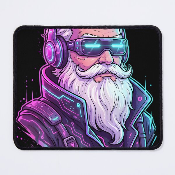 Item preview, Cyber Santa Neon Futuristic Art designed and sold by SoulenCify.