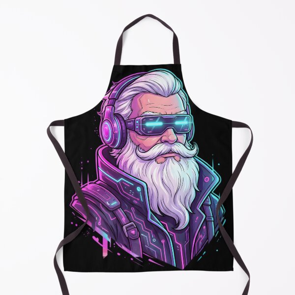 Item preview, Cyber Santa Neon Futuristic Art designed and sold by SoulenCify.