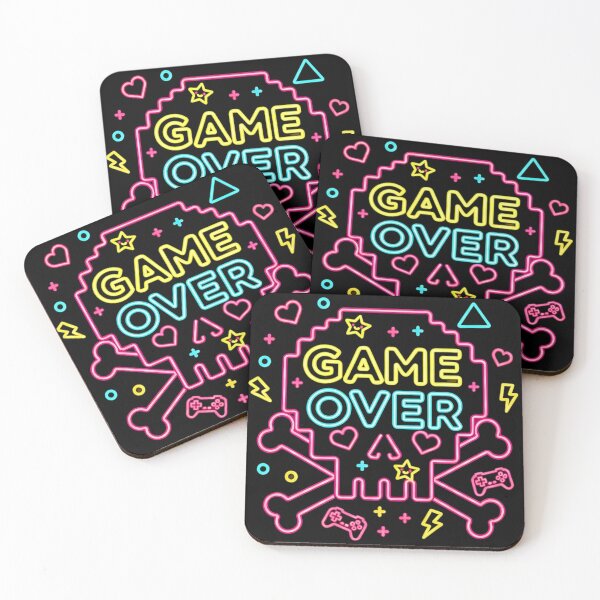 Item preview, Game Over Neon Skull Gamer Logo – Cyberpunk Gaming Design designed and sold by GlobalBoom.