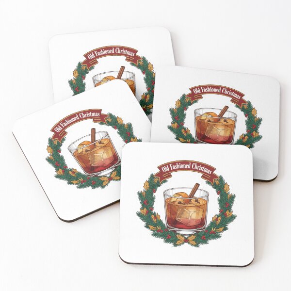 Item preview, Old Fashioned Christmas Cocktail Vintage Bourbon Label Art designed and sold by OneLineBar.