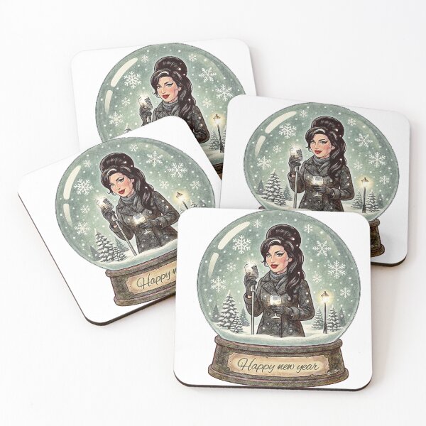 Item preview, Amy Retro Snow Globe – Happy New Year  designed and sold by Hen-C-Art.