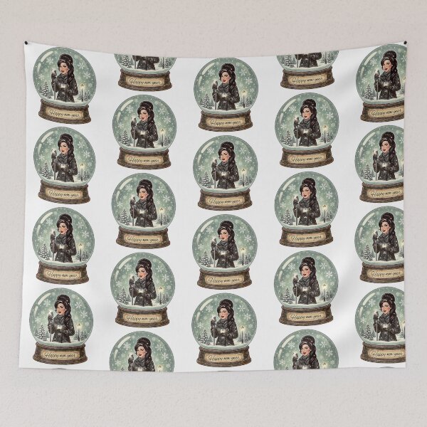 Item preview, Amy Retro Snow Globe – Happy New Year  designed and sold by Hen-C-Art.