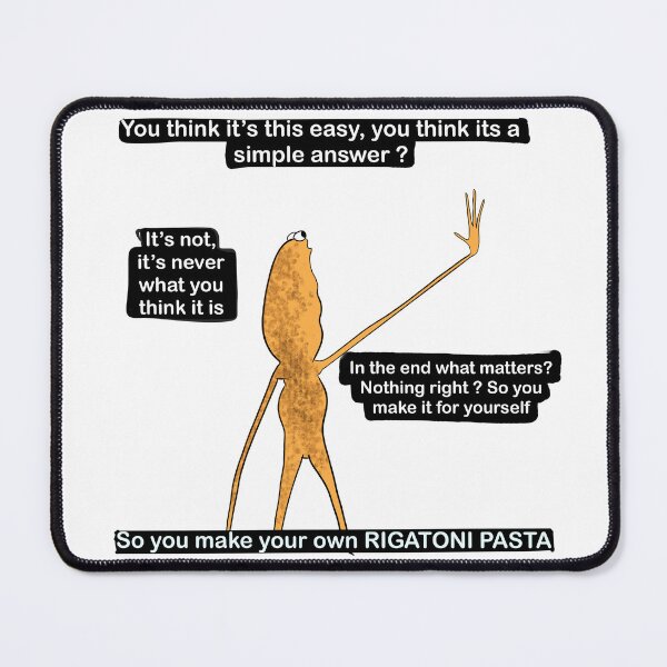 Item preview, Marcus the Worm Rigatoni Pasta Meme designed and sold by Peplica.